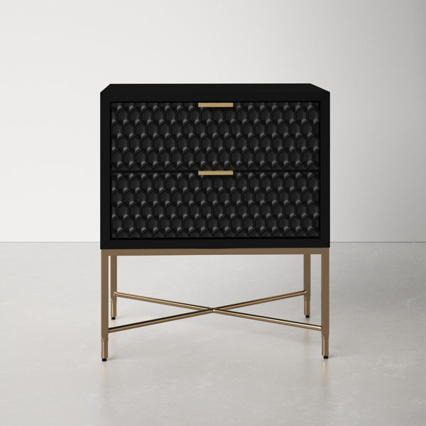 AllModern Capra 26'' Tall 2 Drawer Nightstand & Reviews Wayfair